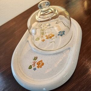 Vintage Cheese Tray. Pottery Craft Made in USA Brand